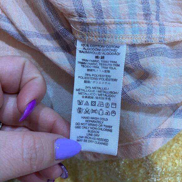 Free People Paradise Garden Cropped Button Up Top Batweing Sleeve - Picture 3 of 11